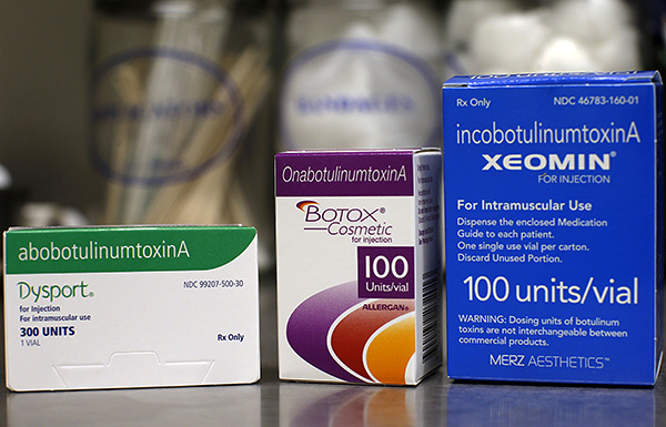 Preparaciones de toxina botulínica: Dysport, Botox y Xeomin.