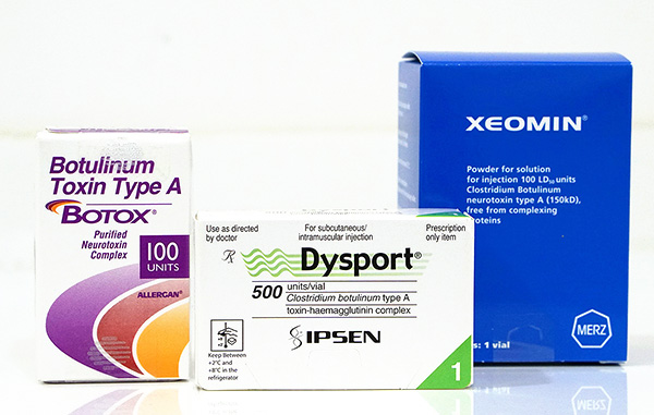 Dysport, Xeomin, Botox et alcool